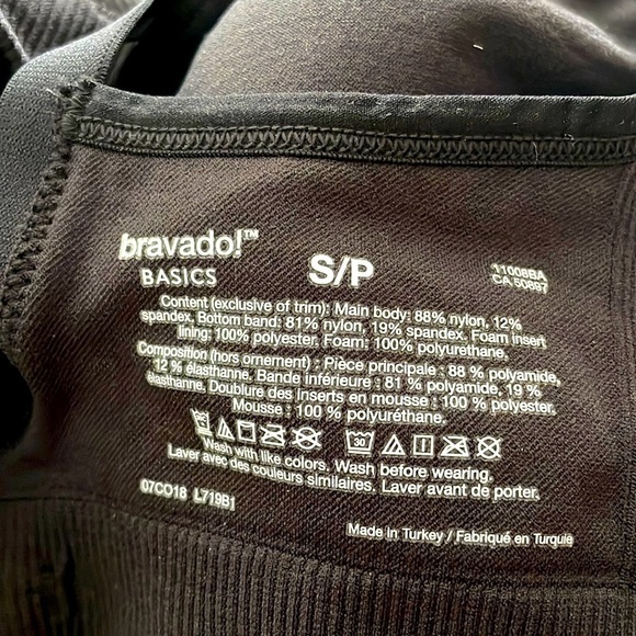 BRAVADO 11008BA Bra S/P Black Removable Pads Nursing Maternity Modest Wireless - Picture 2 of 10